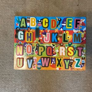 Wooden alphabet puzzle